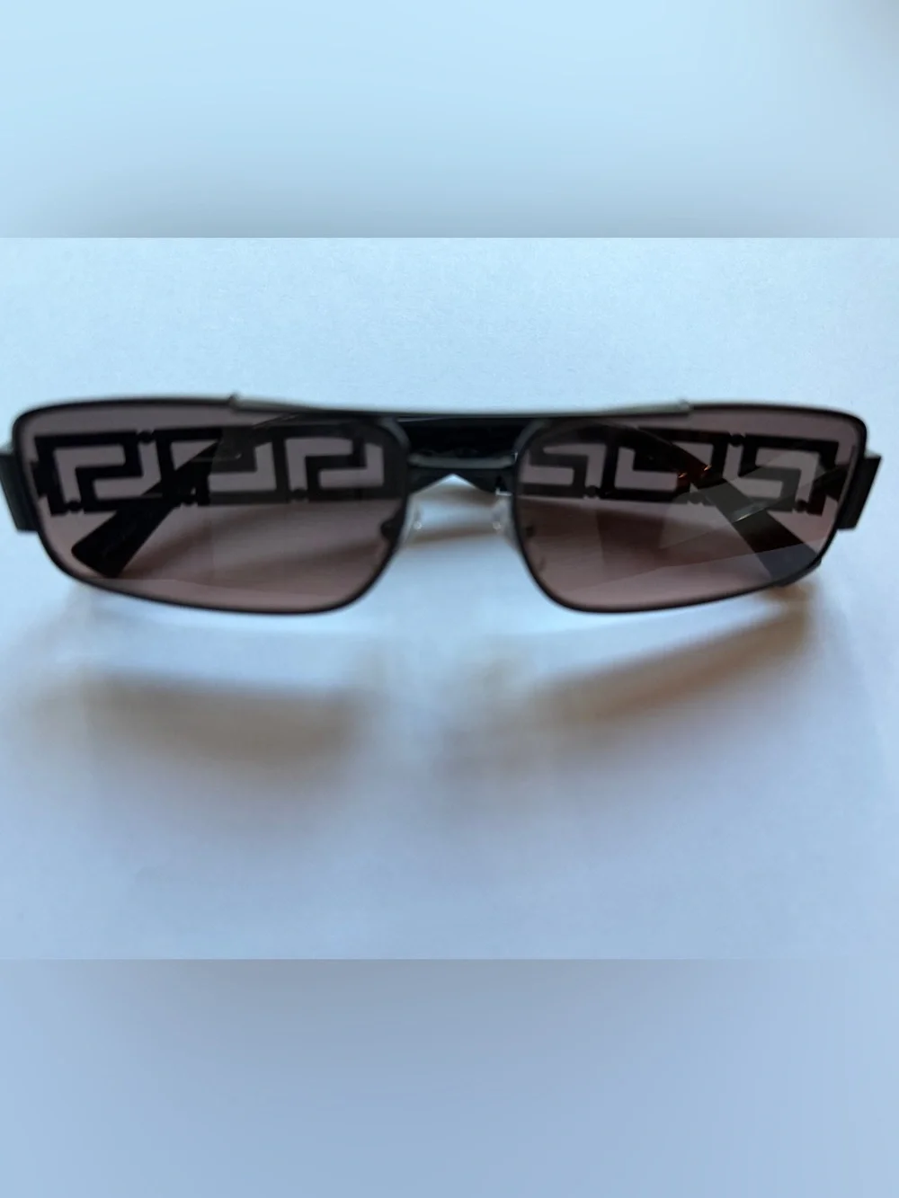 Versace Unisex Rectangular Logo Cutout Sunglasses VE2257